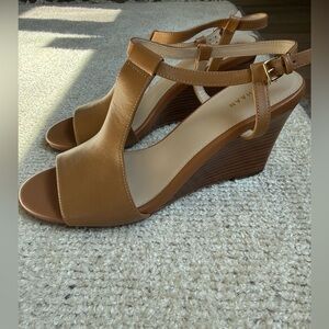 Cole Haan Women's Brown Leather Wedges